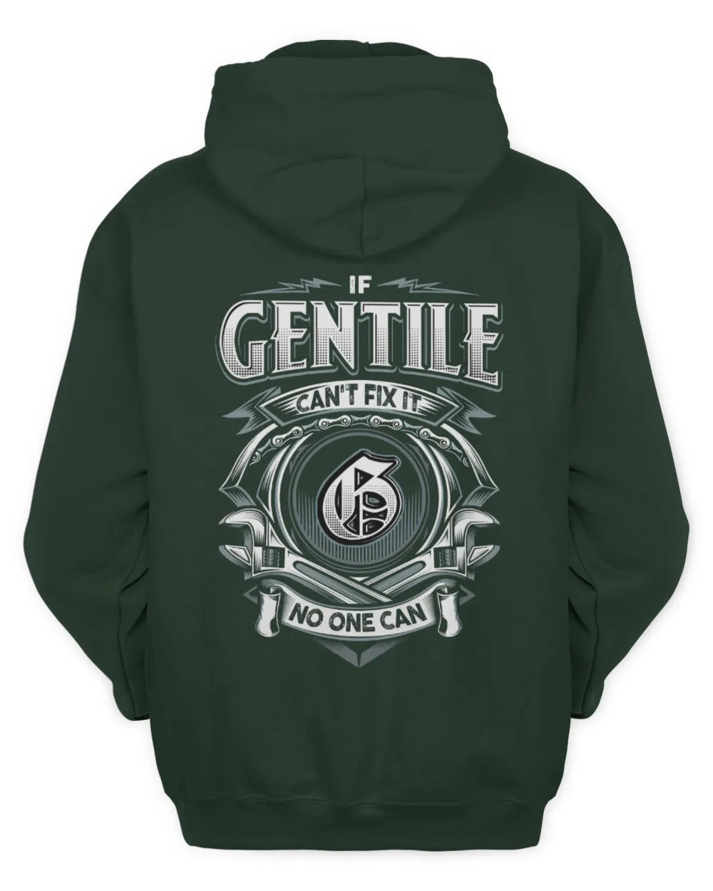 GENTILE AP81-K4-626 - Personalized Ahmed Quote Apparel “If Ahmed Can't Fix It, No One Can” - Unisex Hoodie - Forest Green