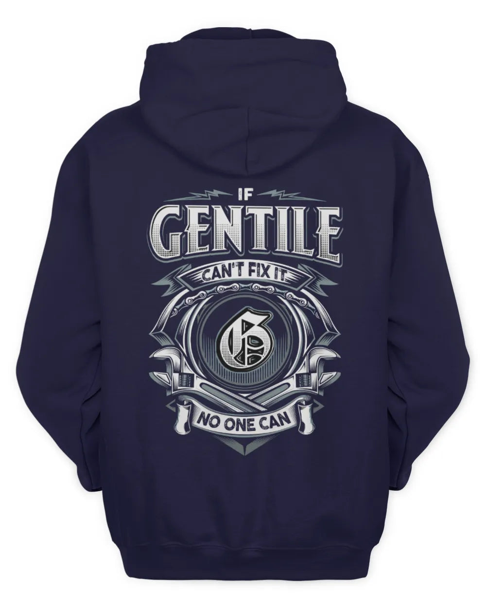 GENTILE AP81-K4-626 - Personalized Ahmed Quote Apparel “If Ahmed Can't Fix It, No One Can” - Unisex Hoodie - Navy