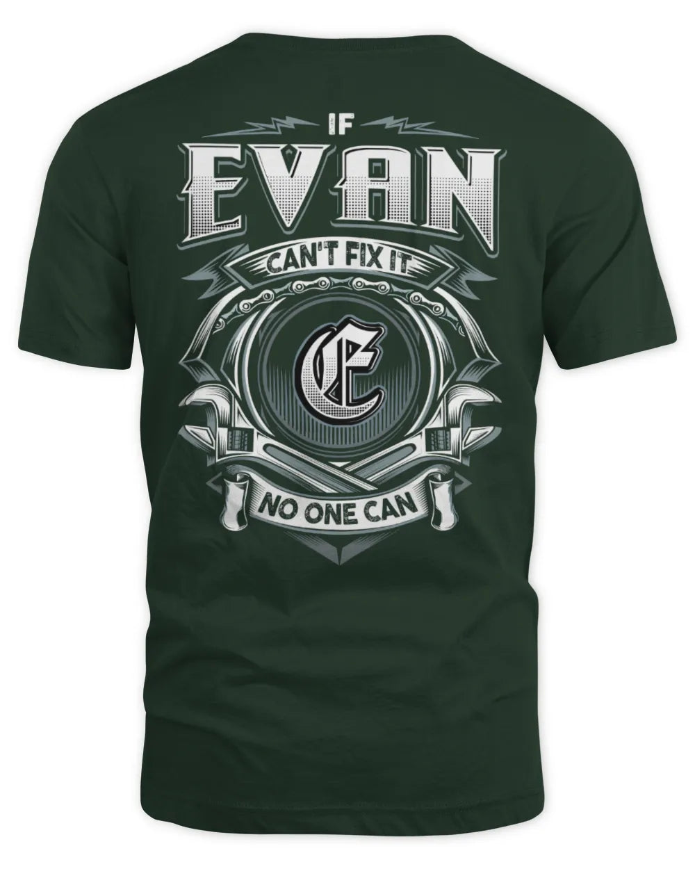 EVAN AP81-K4-626 - Personalized Ahmed Quote Apparel “If Ahmed Can't Fix It, No One Can” - Unisex Standard T-Shirt - Forest Green