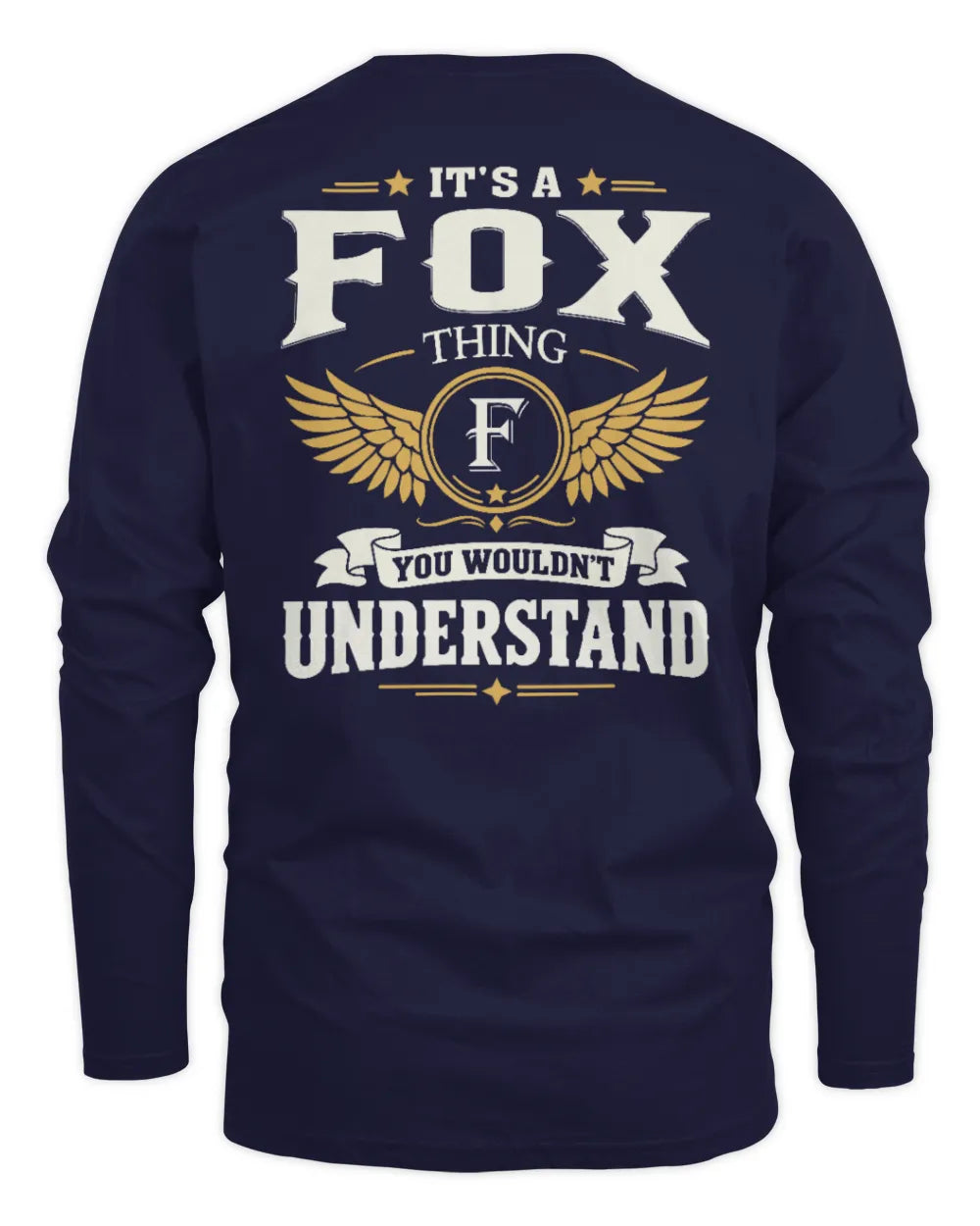 FOX KT06-M008 It’s a [NAME] Thing – You Wouldn’t Understand | Personalized Vintage T-Shirt - Men's Long Sleeved T-Shirt - Navy