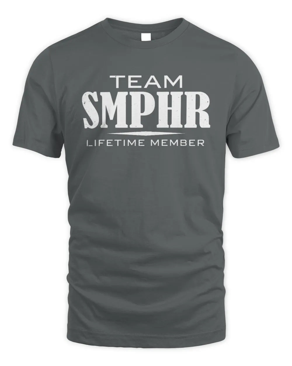 SMPHR BL62-K4-128 - Personalized “Team NAME Lifetime Member” - Unisex Standard T-Shirt - Charcoal
