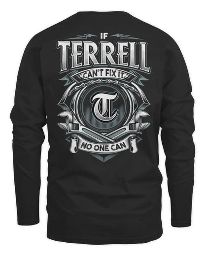 TERRELL AP81-K4-626 - Personalized Ahmed Quote Apparel “If Ahmed Can't Fix It, No One Can” - Men's Long Sleeved T-Shirt - Black