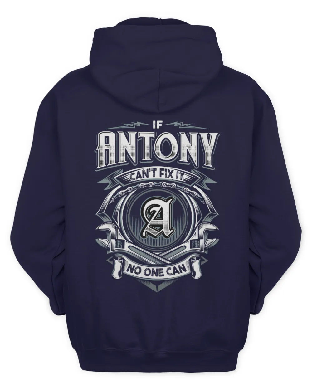 ANTONY AP81-K4-626 - Personalized Ahmed Quote Apparel “If Ahmed Can't Fix It, No One Can” - Unisex Hoodie - Navy