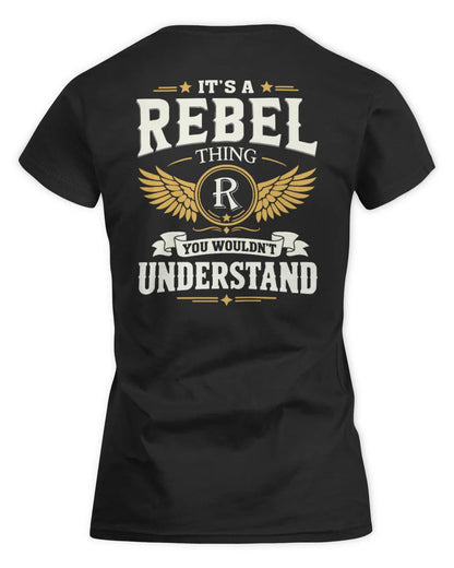 REBEL KT06-M008 It’s a [NAME] Thing – You Wouldn’t Understand | Personalized Vintage T-Shirt - Women's Standard T-Shirt - Black
