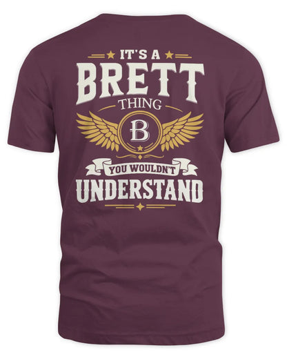 BRETT KT06-M008 It’s a [NAME] Thing – You Wouldn’t Understand | Personalized Vintage T-Shirt - Unisex Standard T-Shirt - Maroon