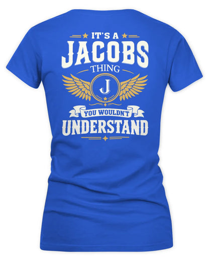 JACOBS KT06-M008 It’s a [NAME] Thing – You Wouldn’t Understand | Personalized Vintage T-Shirt - Women's V-Neck T-Shirt - Royal