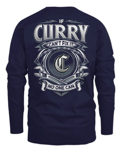 CURRY AP81-K4-626 - Personalized Ahmed Quote Apparel “If Ahmed Can't Fix It, No One Can” - Men's Long Sleeved T-Shirt - Navy