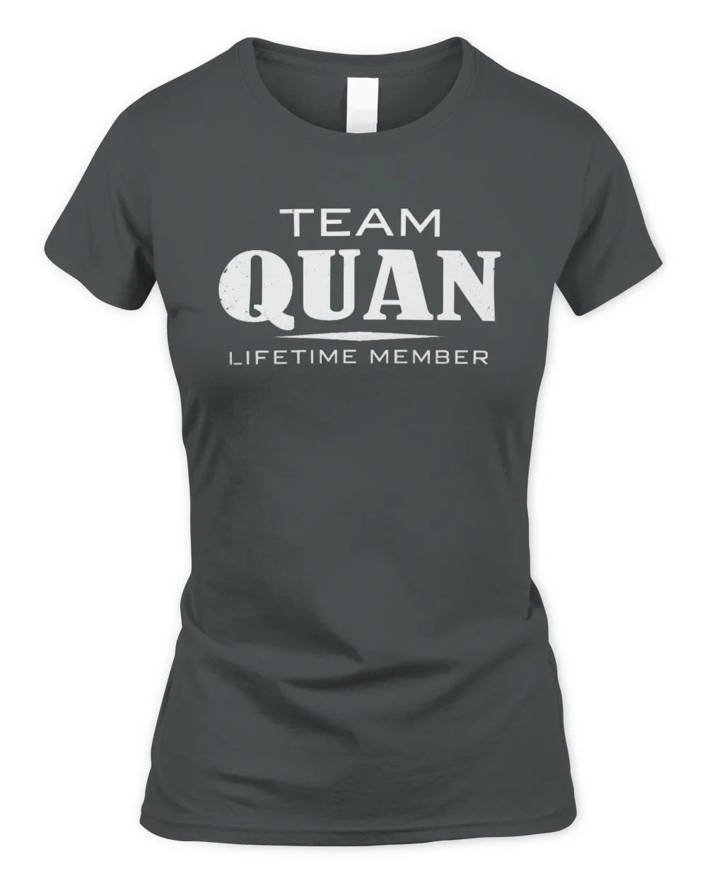 QUAN BL62-K4-128 - Personalized “Team NAME Lifetime Member” - Women's Standard T-Shirt - Charcoal