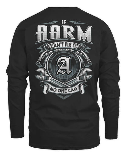 AARM AP81-K4-626 - Personalized Ahmed Quote Apparel “If Ahmed Can't Fix It, No One Can” - Men's Long Sleeved T-Shirt - Black