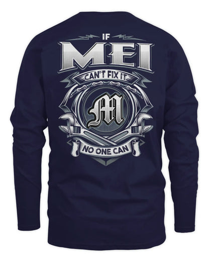 MEI AP81-K4-626 - Personalized Ahmed Quote Apparel “If Ahmed Can't Fix It, No One Can” - Men's Long Sleeved T-Shirt - Navy