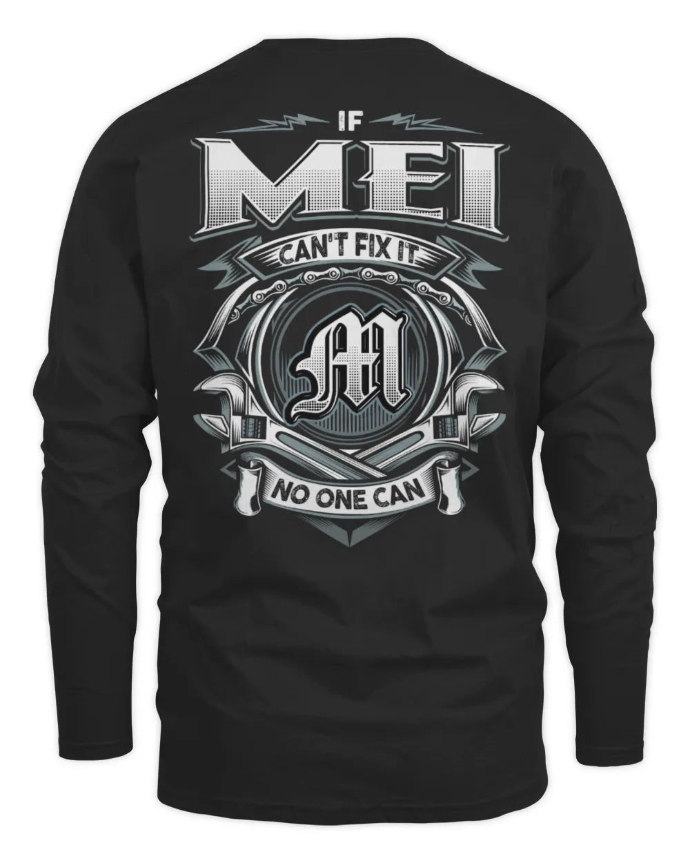 MEI AP81-K4-626 - Personalized Ahmed Quote Apparel “If Ahmed Can't Fix It, No One Can” - Men's Long Sleeved T-Shirt - Black