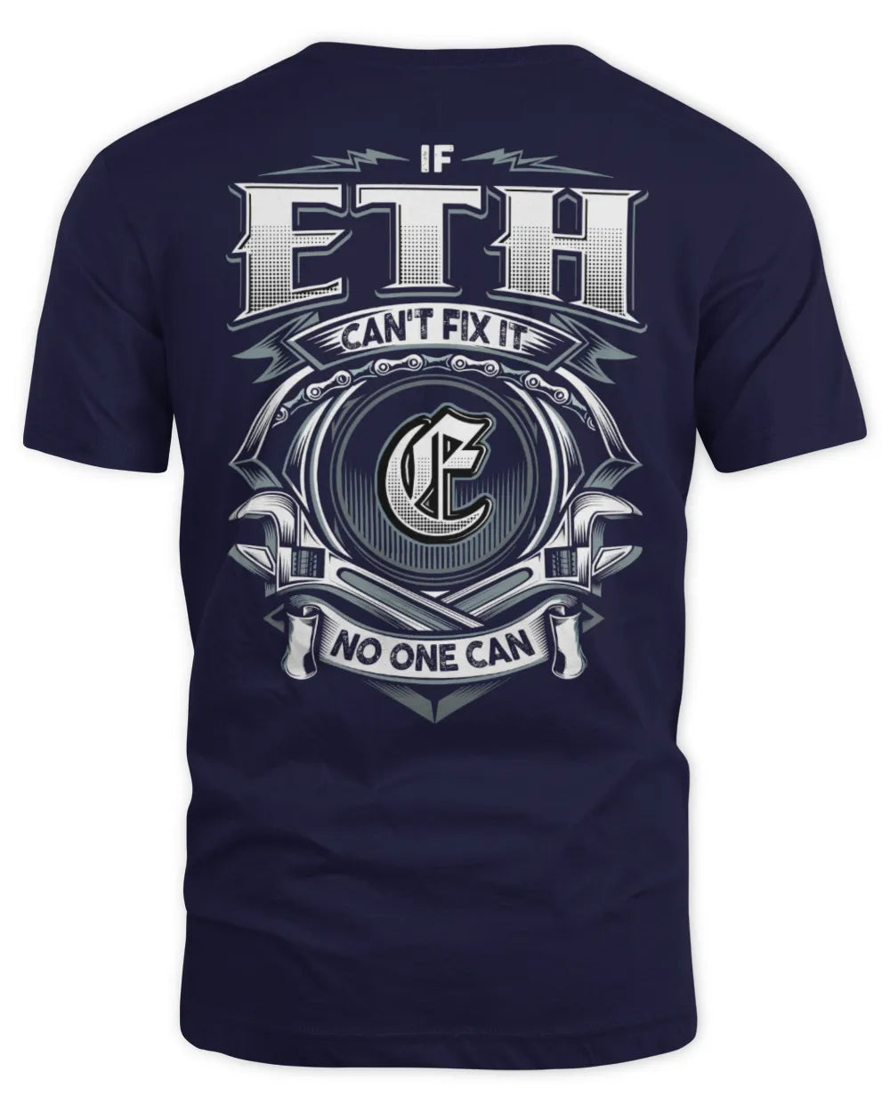 ETH AP81-K4-626 - Personalized Ahmed Quote Apparel “If Ahmed Can't Fix It, No One Can” - Unisex Standard T-Shirt - Navy