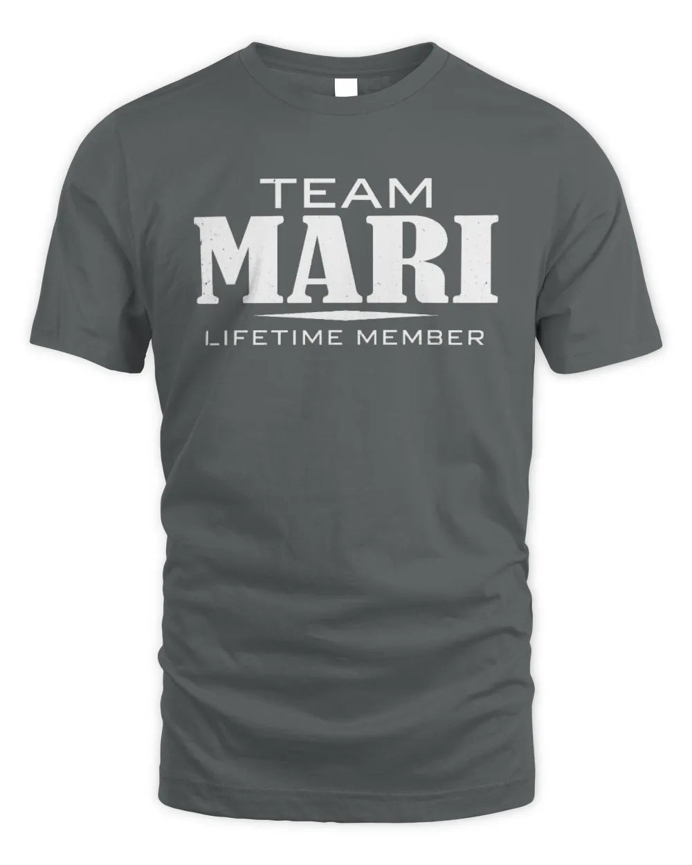 MARI BL62-K4-128 - Personalized “Team NAME Lifetime Member” - Unisex Standard T-Shirt - Charcoal