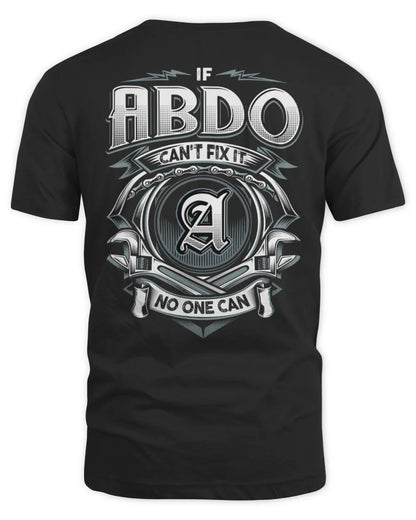 ABDO AP81-K4-626 - Personalized Ahmed Quote Apparel “If Ahmed Can't Fix It, No One Can” - Unisex Standard T-Shirt - Black
