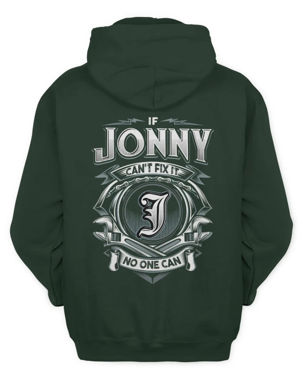 JONNY AP81-K4-626 - Personalized Ahmed Quote Apparel “If Ahmed Can't Fix It, No One Can” - Unisex Hoodie - Forest Green