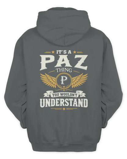 PAZ KT06-M008 It’s a [NAME] Thing – You Wouldn’t Understand | Personalized Vintage T-Shirt - Unisex Hoodie - Charcoal