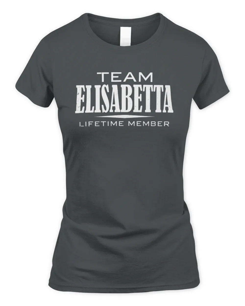 ELISABETTA BL62-K4-128 - Personalized “Team NAME Lifetime Member” - Women's Standard T-Shirt - Charcoal