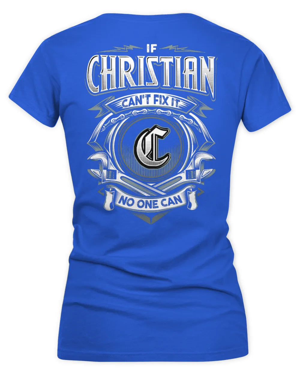 CHRISTIAN AP81-K4-626 - Personalized Ahmed Quote Apparel “If Ahmed Can't Fix It, No One Can” - Women's V-Neck T-Shirt - Royal