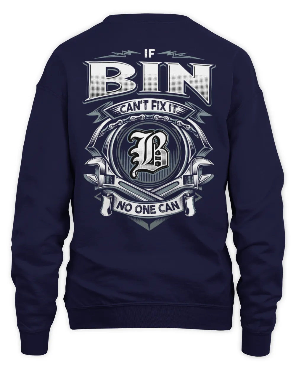 BIN AP81-K4-626 - Personalized Ahmed Quote Apparel “If Ahmed Can't Fix It, No One Can” - Unisex Sweatshirt - Navy