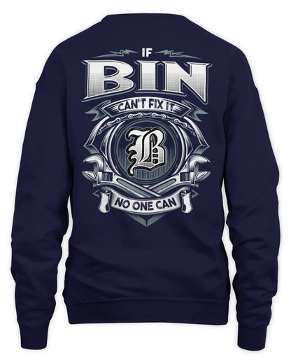 BIN AP81-K4-626 - Personalized Ahmed Quote Apparel “If Ahmed Can't Fix It, No One Can” - Unisex Sweatshirt - Navy