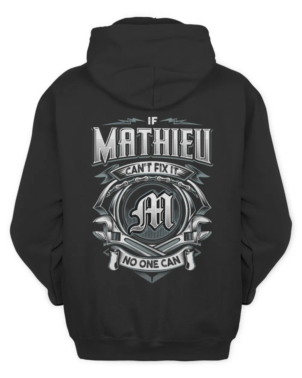 MATHIEU AP81-K4-626 - Personalized Ahmed Quote Apparel “If Ahmed Can't Fix It, No One Can” - Unisex Hoodie - Black