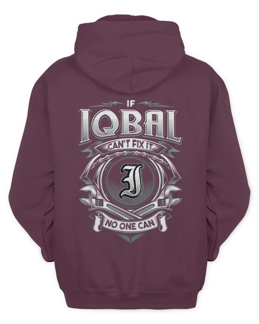 IQBAL AP81-K4-626 - Personalized Ahmed Quote Apparel “If Ahmed Can't Fix It, No One Can” - Unisex Hoodie - Maroon