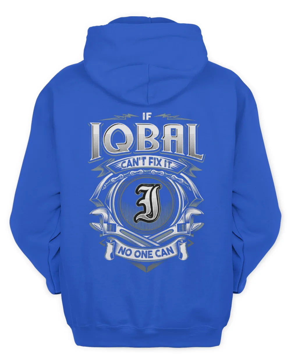 IQBAL AP81-K4-626 - Personalized Ahmed Quote Apparel “If Ahmed Can't Fix It, No One Can” - Unisex Hoodie - Royal