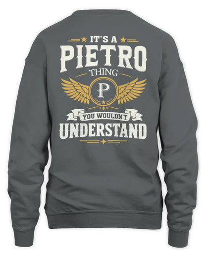 PIETRO KT06-M008 It’s a [NAME] Thing – You Wouldn’t Understand | Personalized Vintage T-Shirt - Unisex Sweatshirt - Charcoal