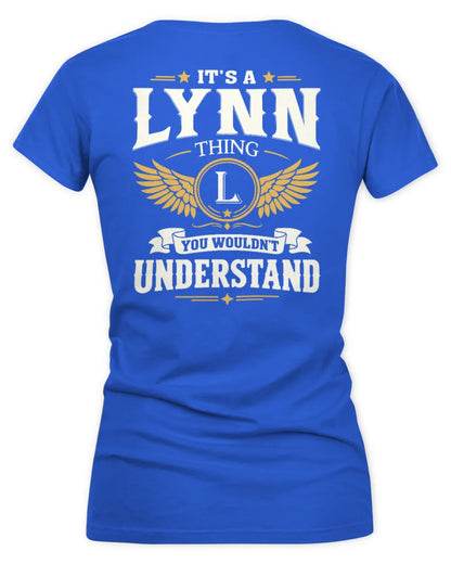 LYNN KT06-M008 It’s a [NAME] Thing – You Wouldn’t Understand | Personalized Vintage T-Shirt - Women's V-Neck T-Shirt - Royal