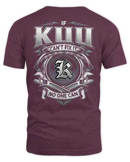 KUU AP81-K4-626 - Personalized Ahmed Quote Apparel “If Ahmed Can't Fix It, No One Can” - Unisex Standard T-Shirt - Maroon