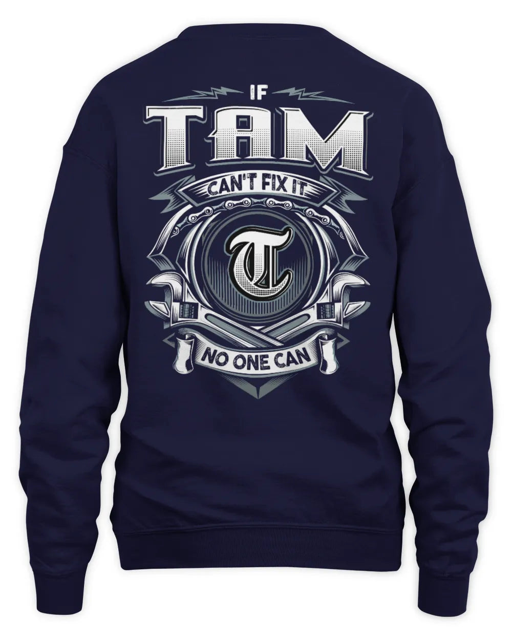 TAM AP81-K4-626 - Personalized Ahmed Quote Apparel “If Ahmed Can't Fix It, No One Can” - Unisex Sweatshirt - Navy
