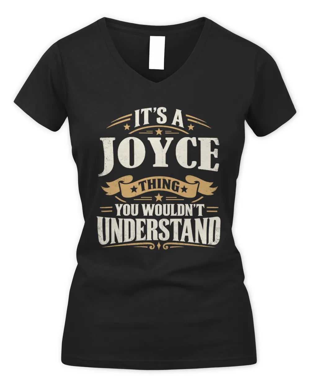 JOYCE P08 TH51 - Personalized “It’s a/an [NAME] Thing – You Wouldn’t Understand” Shirt - Women's V-Neck T-Shirt - Black