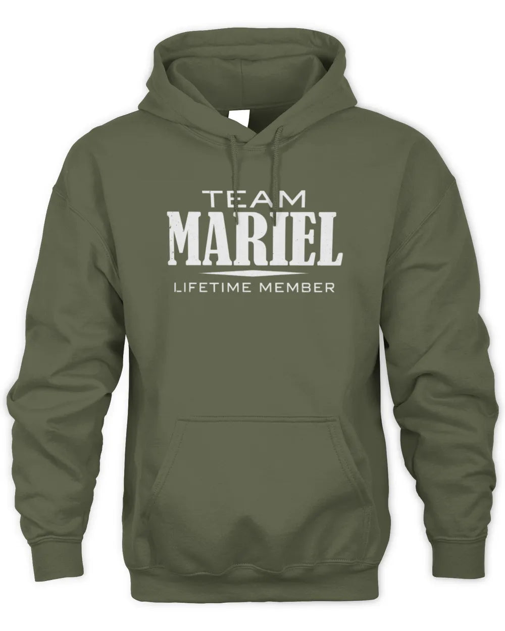 MARIEL BL62-K4-128 - Personalized “Team NAME Lifetime Member” - Unisex Hoodie - Military Green