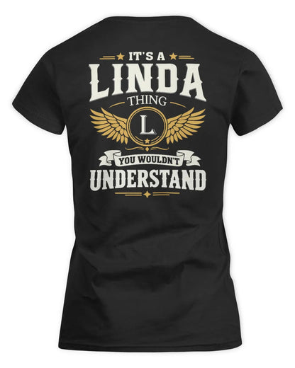 LINDA KT06-M008 It’s a [NAME] Thing – You Wouldn’t Understand | Personalized Vintage T-Shirt - Women's Standard T-Shirt - Black