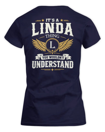 LINDA KT06-M008 It’s a [NAME] Thing – You Wouldn’t Understand | Personalized Vintage T-Shirt - Women's Standard T-Shirt - Navy