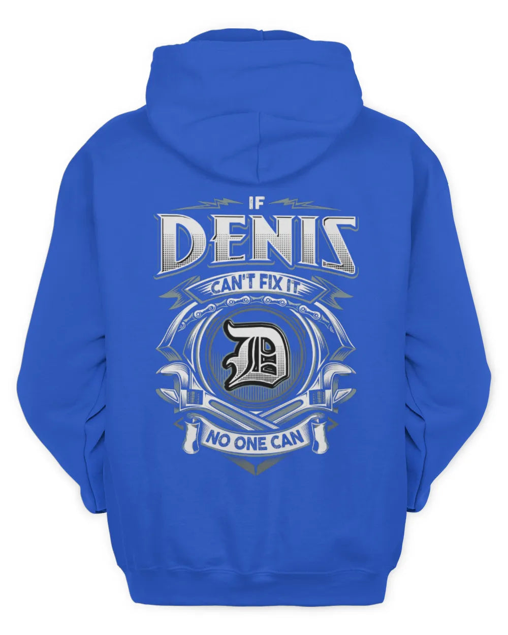 DENIS AP81-K4-626 - Personalized Ahmed Quote Apparel “If Ahmed Can't Fix It, No One Can” - Unisex Hoodie - Royal