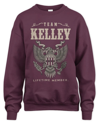 KELLEY TP06-K82 – Personalized Classic Style Apparel “Team NAME Lifetime Member” - Unisex Sweatshirt - Maroon
