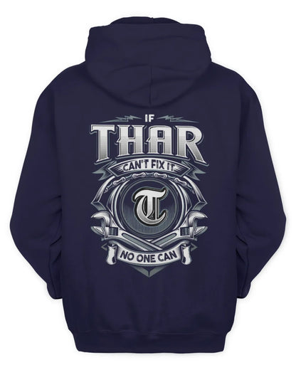 THAR AP81-K4-626 - Personalized Ahmed Quote Apparel “If Ahmed Can't Fix It, No One Can” - Unisex Hoodie - Navy