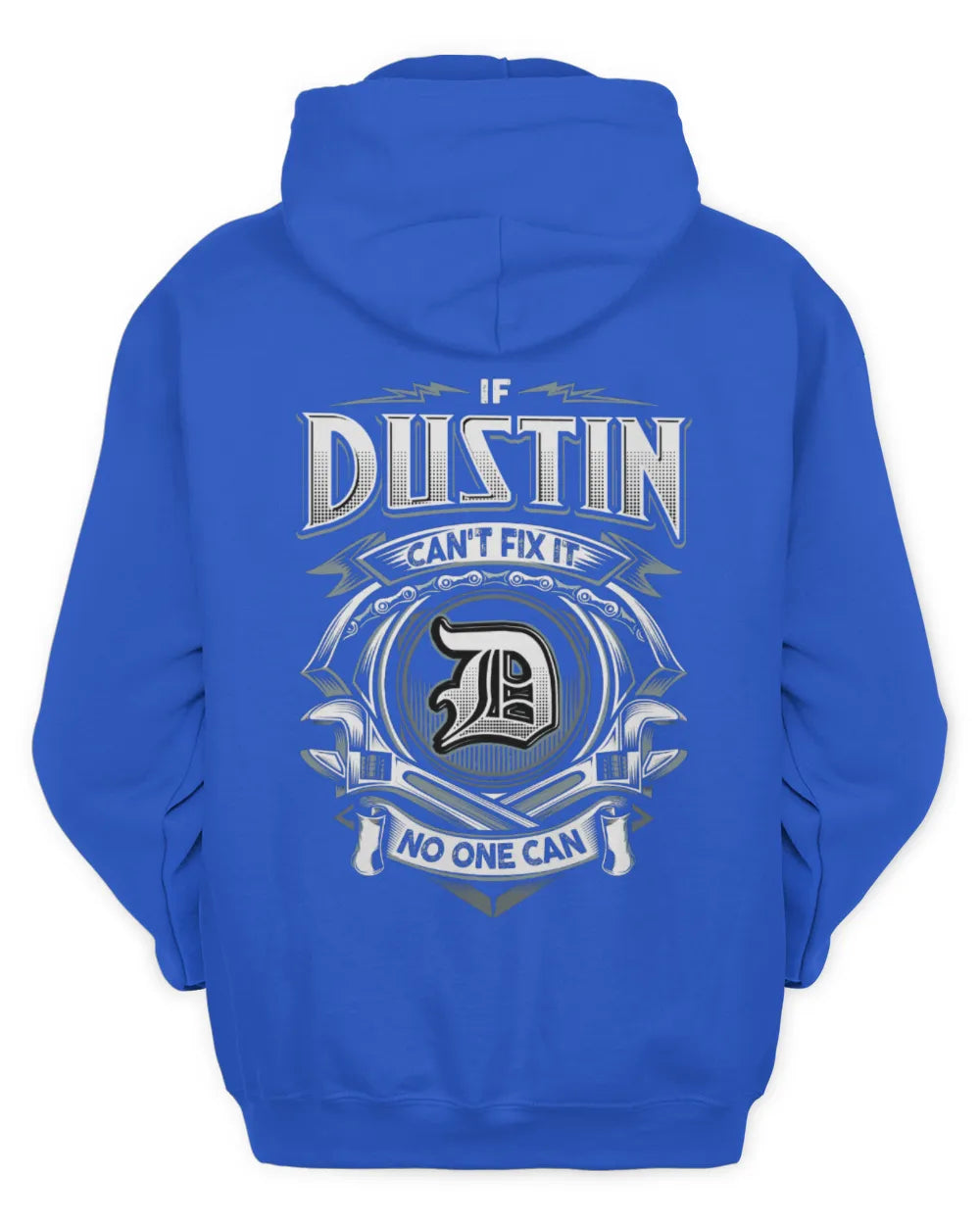 DUSTIN AP81-K4-626 - Personalized Ahmed Quote Apparel “If Ahmed Can't Fix It, No One Can” - Unisex Hoodie - Royal