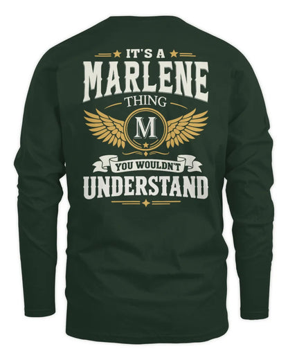 MARLENE KT06-M008 It’s a [NAME] Thing – You Wouldn’t Understand | Personalized Vintage T-Shirt - Men's Long Sleeved T-Shirt - Forest Green