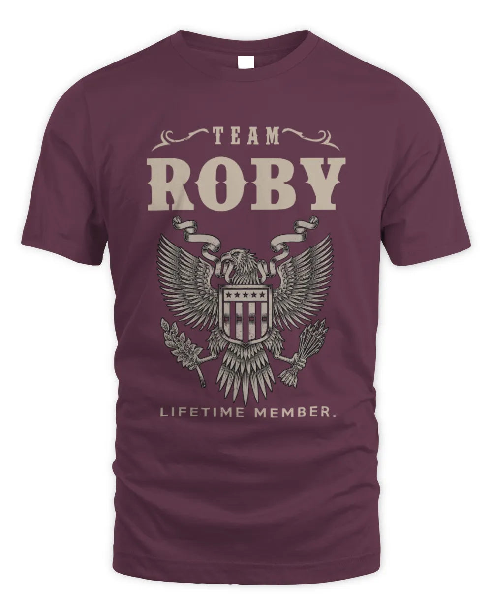 ROBY TP06-K82 – Personalized Classic Style Apparel “Team NAME Lifetime Member” - Unisex Standard T-Shirt - Maroon