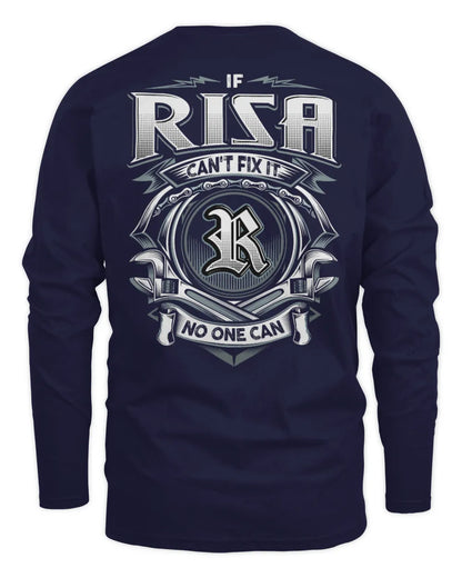 RISA AP81-K4-626 - Personalized Ahmed Quote Apparel “If Ahmed Can't Fix It, No One Can” - Men's Long Sleeved T-Shirt - Navy