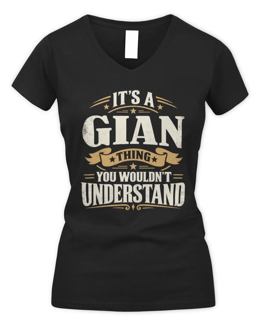 GIAN P08 TH51 - Personalized “It’s a/an [NAME] Thing – You Wouldn’t Understand” Shirt - Women's V-Neck T-Shirt - Black