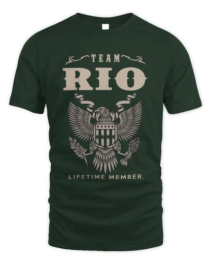 RIO TP06-K82 – Personalized Classic Style Apparel “Team NAME Lifetime Member” - Unisex Standard T-Shirt - Forest Green
