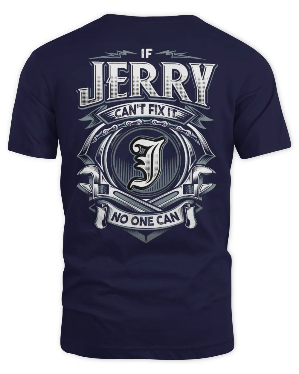 JERRY AP81-K4-626 - Personalized Ahmed Quote Apparel “If Ahmed Can't Fix It, No One Can” - Unisex Standard T-Shirt - Navy