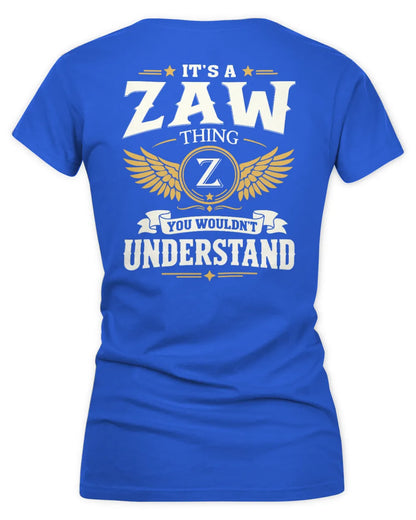 ZAW KT06-M008 It’s a [NAME] Thing – You Wouldn’t Understand | Personalized Vintage T-Shirt - Women's V-Neck T-Shirt - Royal