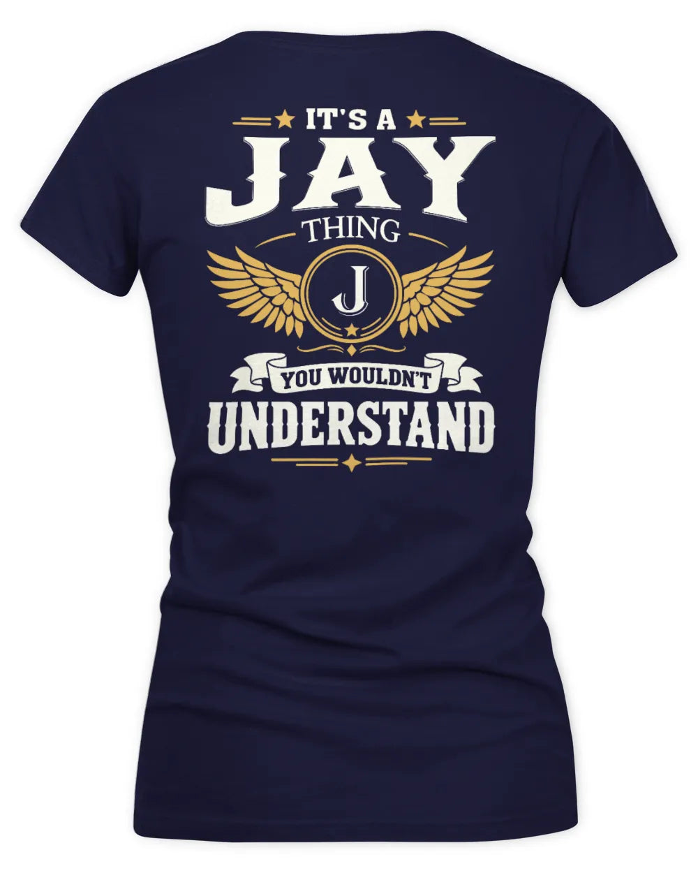 JAY KT06-M008 It’s a [NAME] Thing – You Wouldn’t Understand | Personalized Vintage T-Shirt - Women's V-Neck T-Shirt - Navy