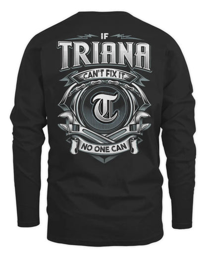 TRIANA AP81-K4-626 - Personalized Ahmed Quote Apparel “If Ahmed Can't Fix It, No One Can” - Men's Long Sleeved T-Shirt - Black