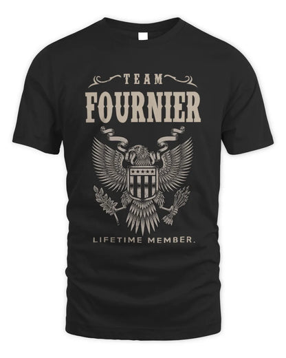 FOURNIER TP06-K82 – Personalized Classic Style Apparel “Team NAME Lifetime Member” - Unisex Standard T-Shirt - Black