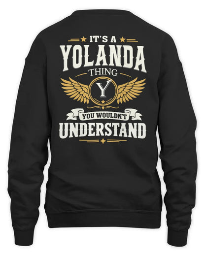YOLANDA KT06-M008 It’s a [NAME] Thing – You Wouldn’t Understand | Personalized Vintage T-Shirt - Unisex Sweatshirt - Black